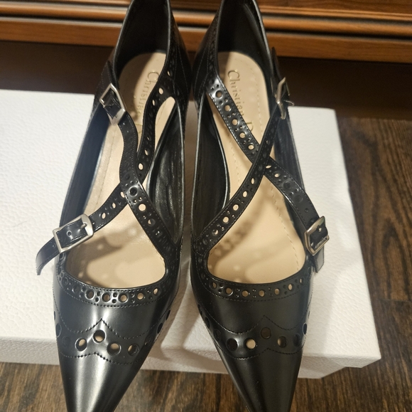 CHRISTIAN DIOR black leather 2019 TEDDY-D Pumps Shoes 36 - Picture 6 of 8